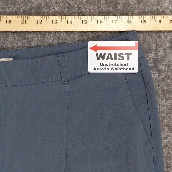 Loft Outlet Skinny Ankle Petite Pants Women Size 16P Blue Pleated High-Rise - Picture 5 of 7